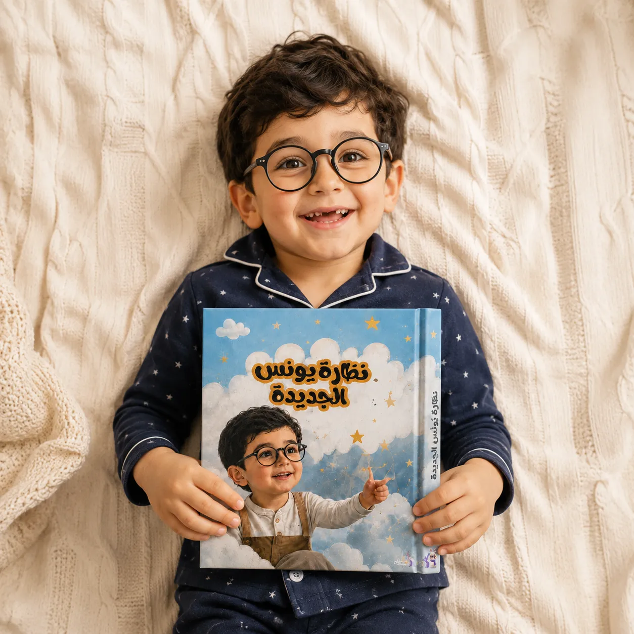 طفل يحمل كتابه
